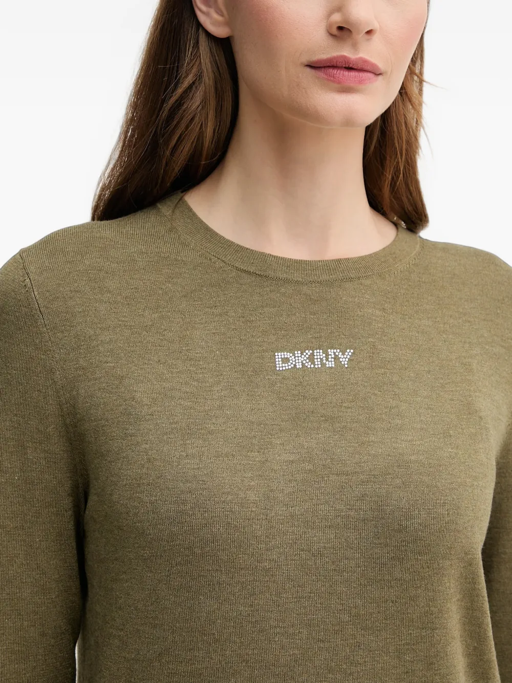 DKNY logo-detail sweater Groen