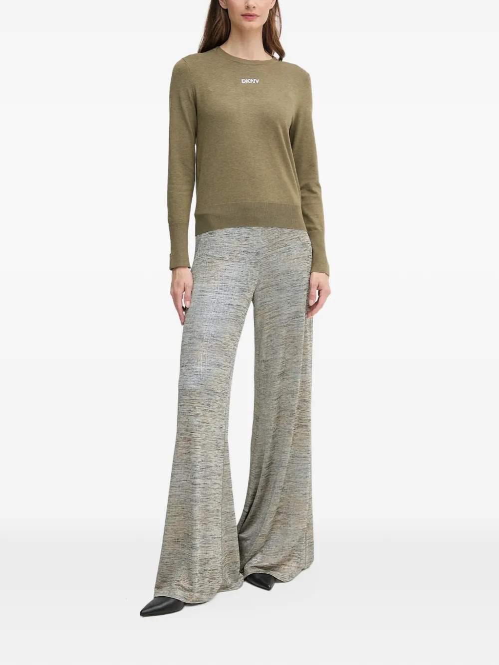 DKNY logo-detail sweater Groen