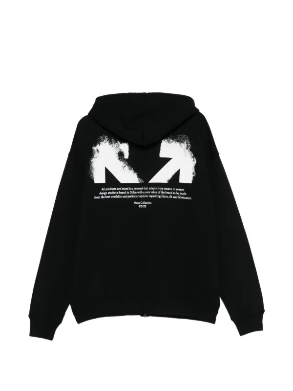 Off-White プリント パーカー | ブラック | FARFETCH JP