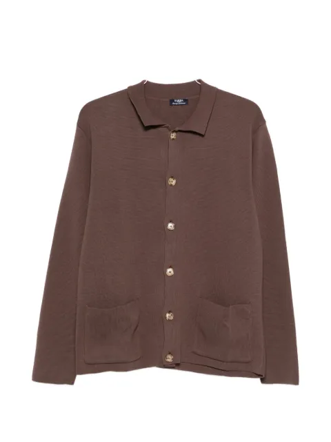 Barba button patch-pocket cardigan