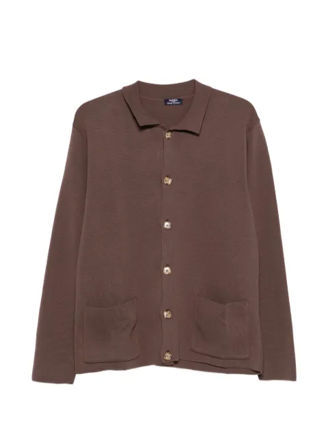 Barba button patch-pocket cardigan