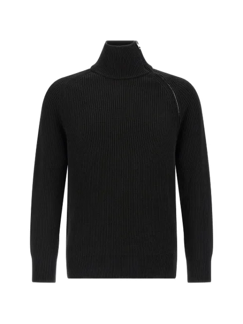 Riviera ribbed zip sweater