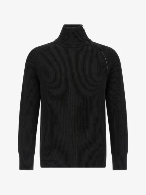 Riviera ribbed zip sweater