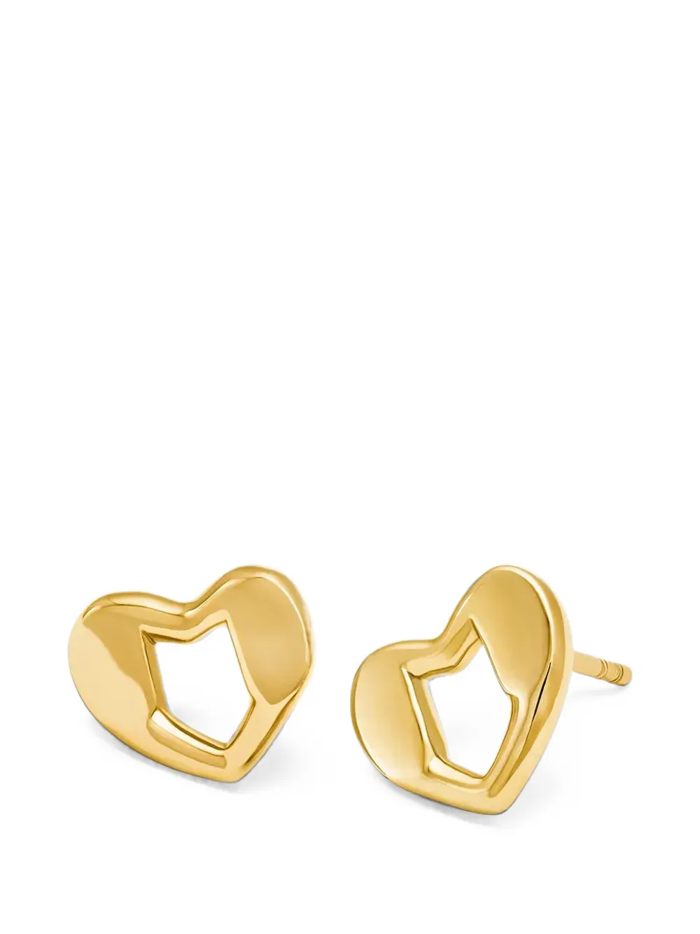 Michael Kors Heart Stud Earrings In Gold
