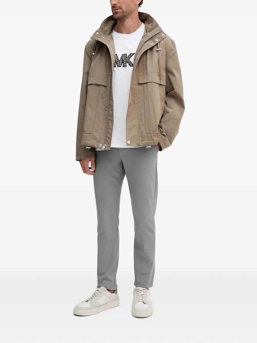 Michael Kors T-shirt met geborduurd logo Wit
