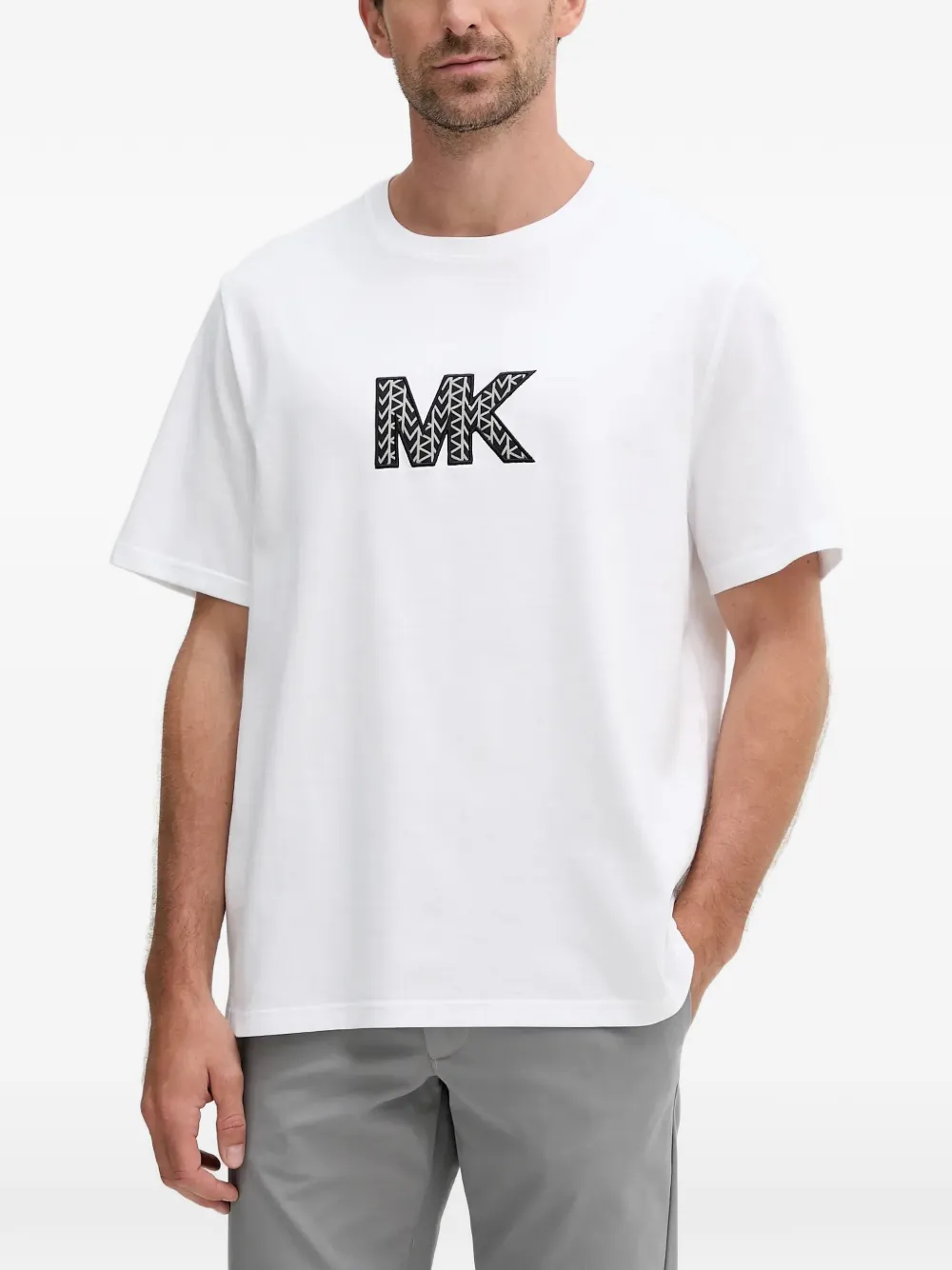Michael Kors logo-embroidered T-shirt