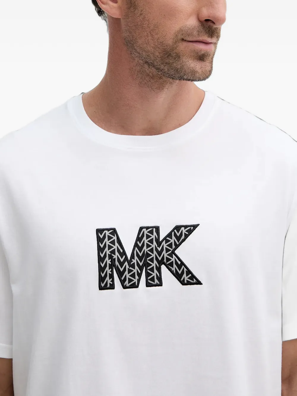 Michael Kors T-shirt met geborduurd logo Wit