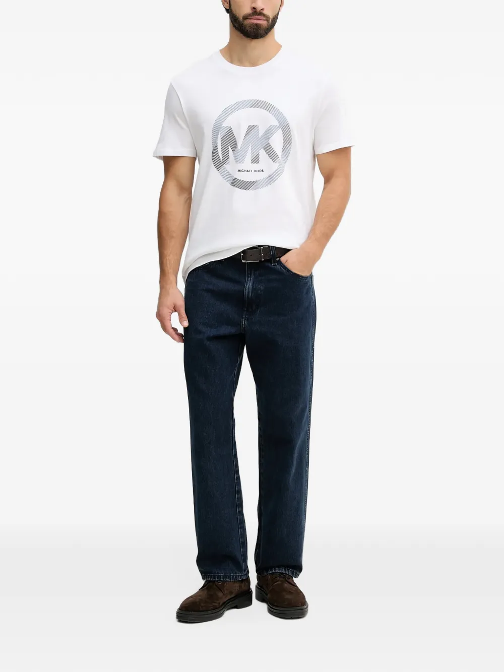 Michael Kors T-shirt met logodetail Wit