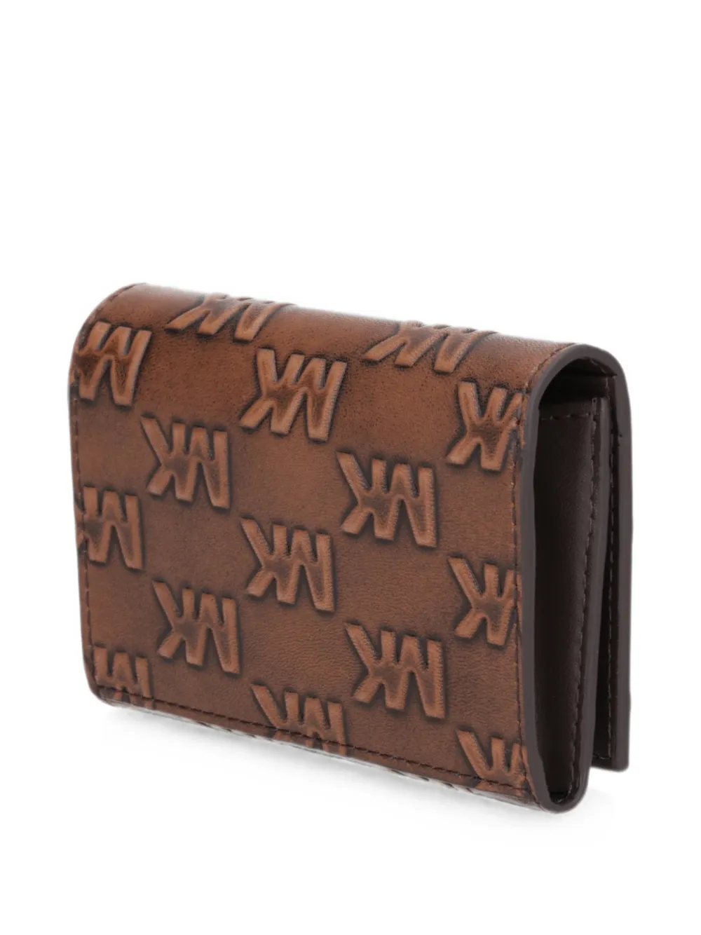 Michael Kors Colby leren pasjeshouder met logo-reliëf Bruin