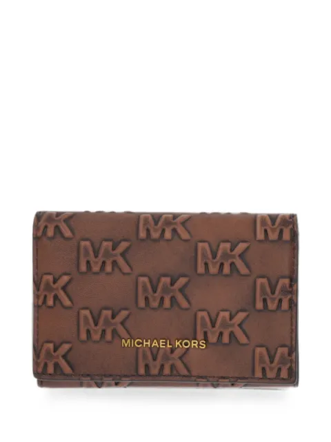 Michael Kors tarjetero Colby de ante con logo en relieve