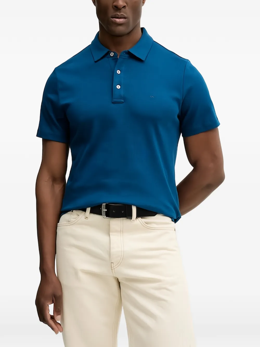 Michael Kors buttoned polo shirt - Blu