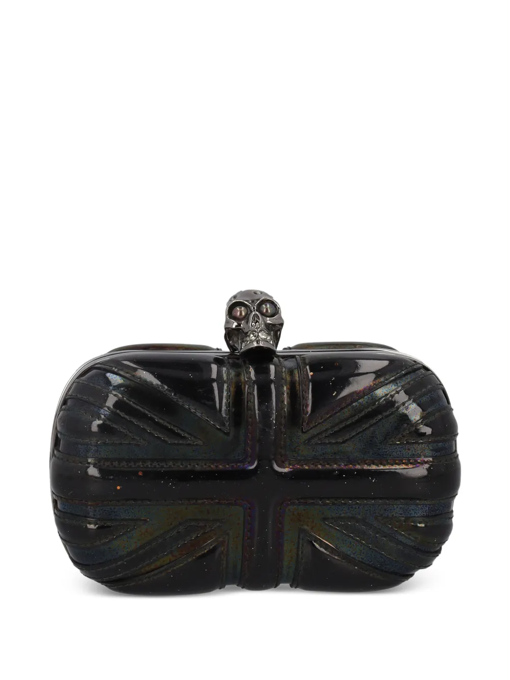 Alexander McQueen Pre-Owned Clutch Britannia Skull Box piccola - Nero