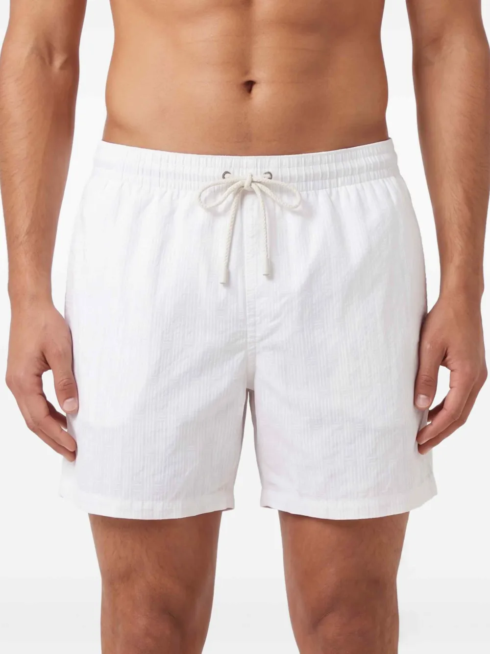 Canali Zwembroek met trekkoordtaille en patroon Beige