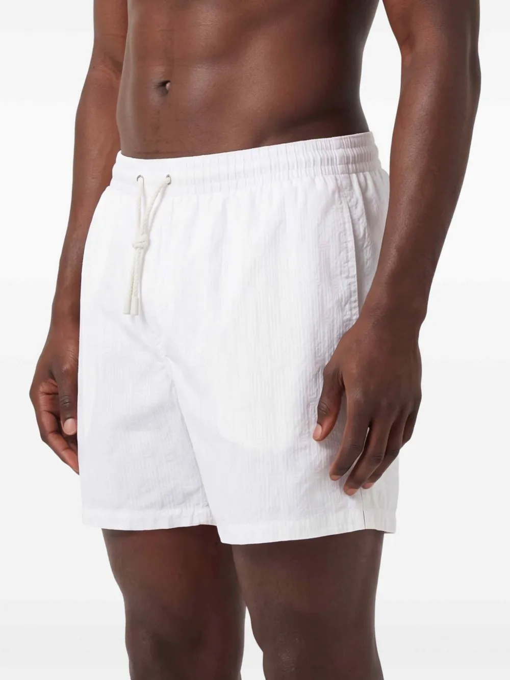 Canali Zwembroek met trekkoordtaille en patroon Beige