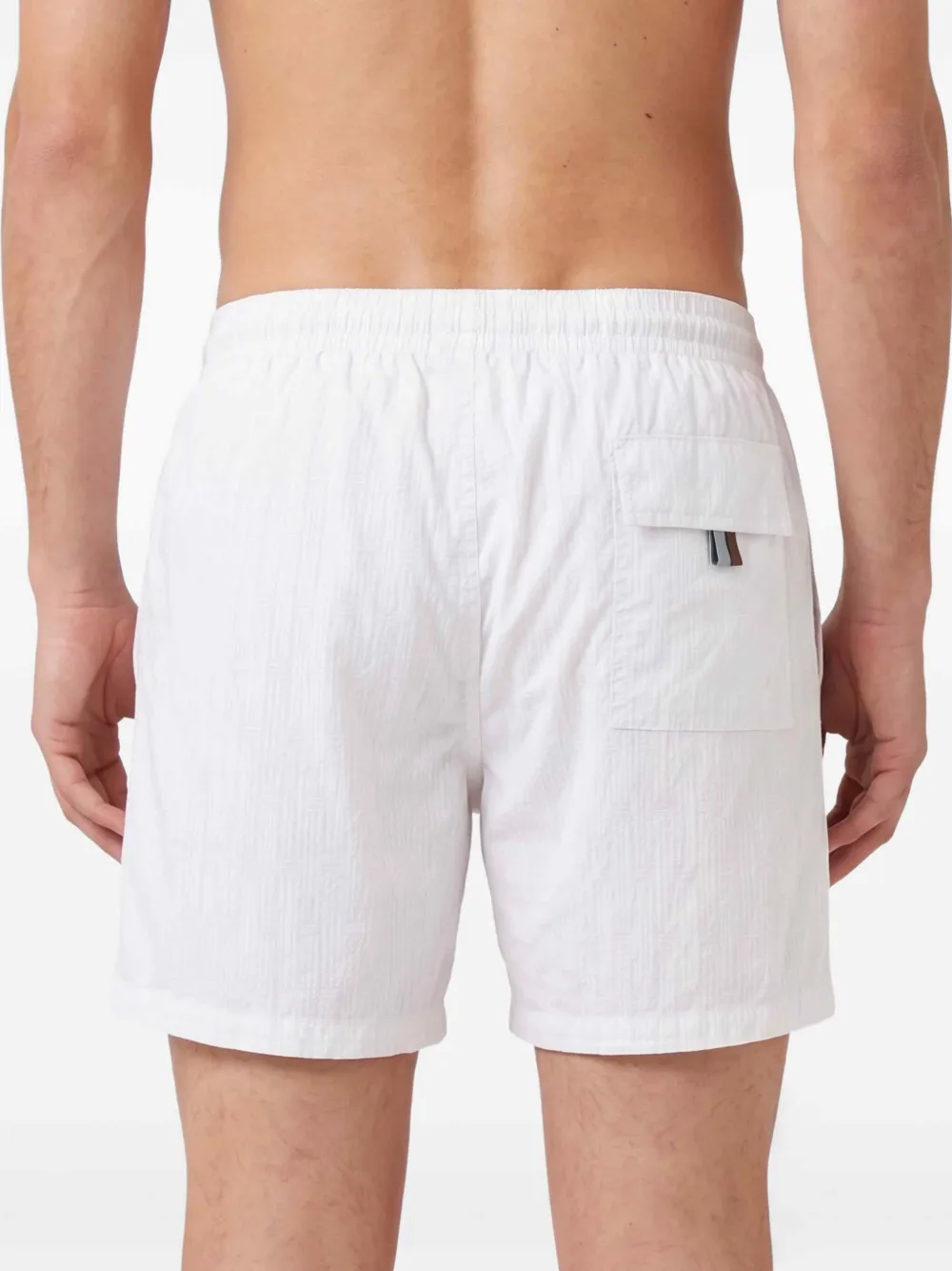 Canali Zwembroek met trekkoordtaille en patroon Beige