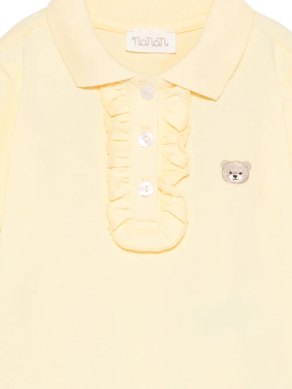  Nanan Ruffled Bear Polo Shirt - Yellow 