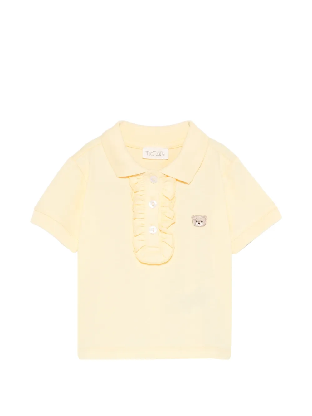 NANAN ruffled bear polo shirt - Giallo