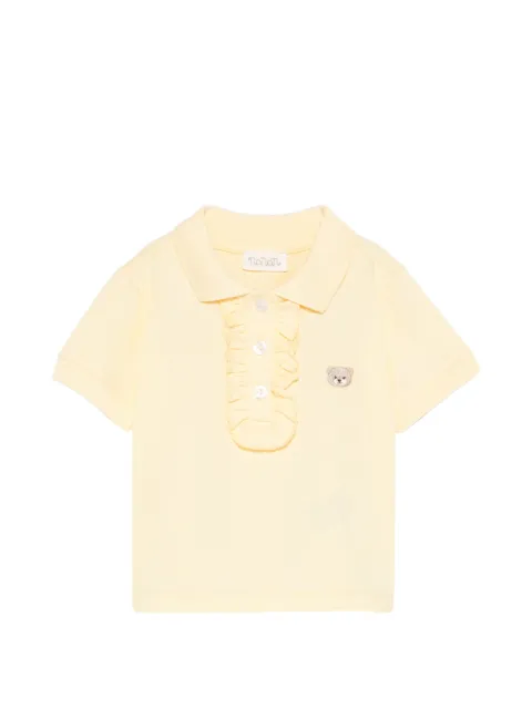 NANAN ruffled bear polo shirt