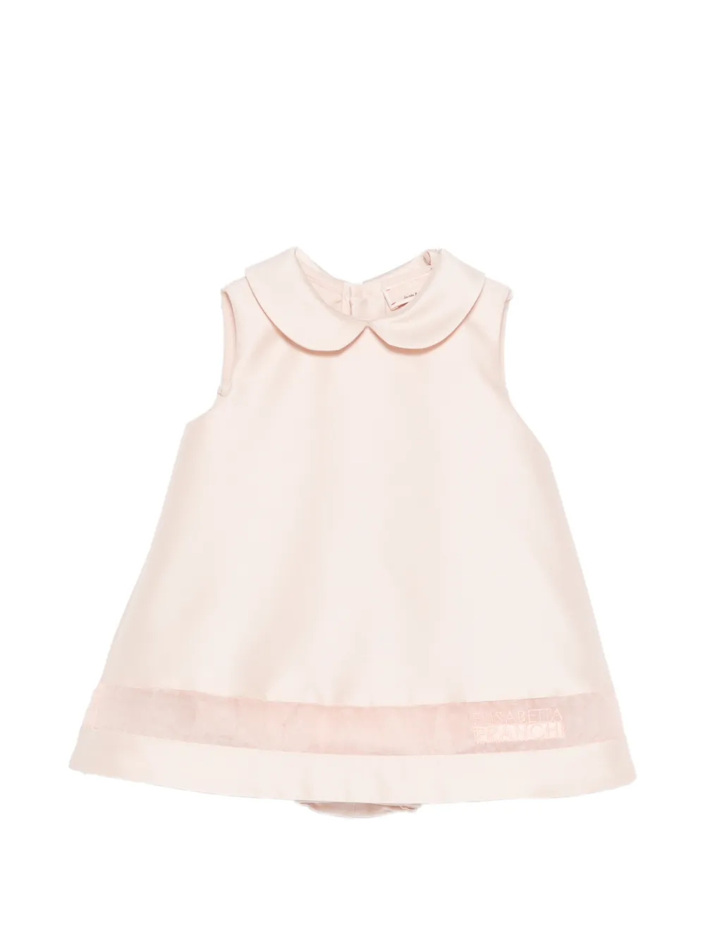 Elisabetta Franchi La Mia Bambina Pagliaccetto Peter Pan collar baby dress - Rosa