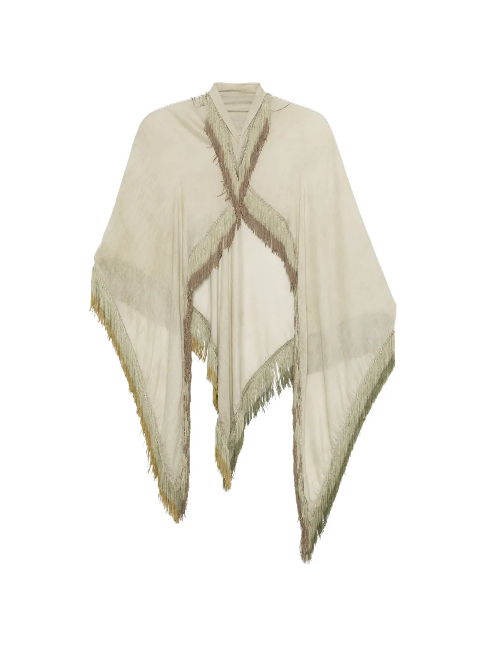 Faliero Sarti fringed scarf - Toni neutri