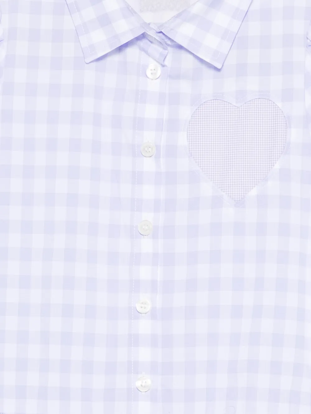 Moschino Kids Jurk met gingham-ruit en hart Paars