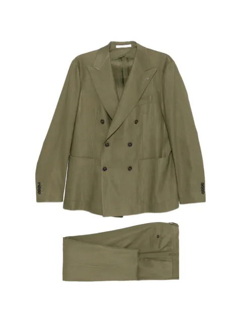 Tagliatore costume croisé à fines rayures