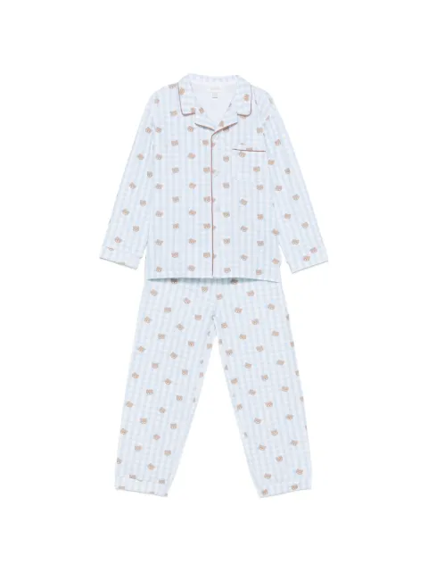 NANAN bear-print checked pajama set