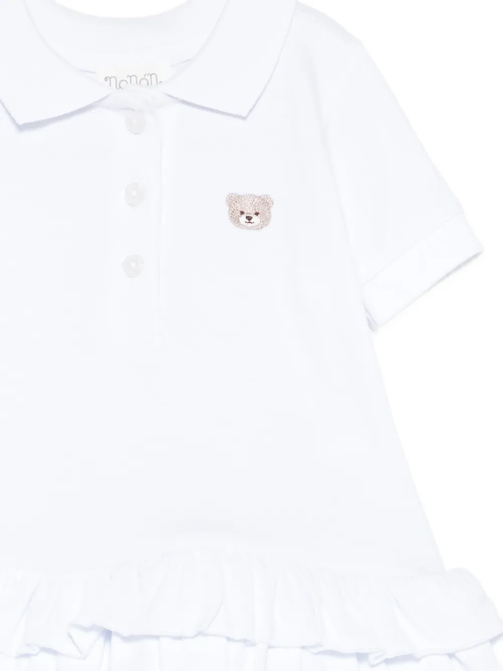 NANAN Teddy jurk met ruches Wit