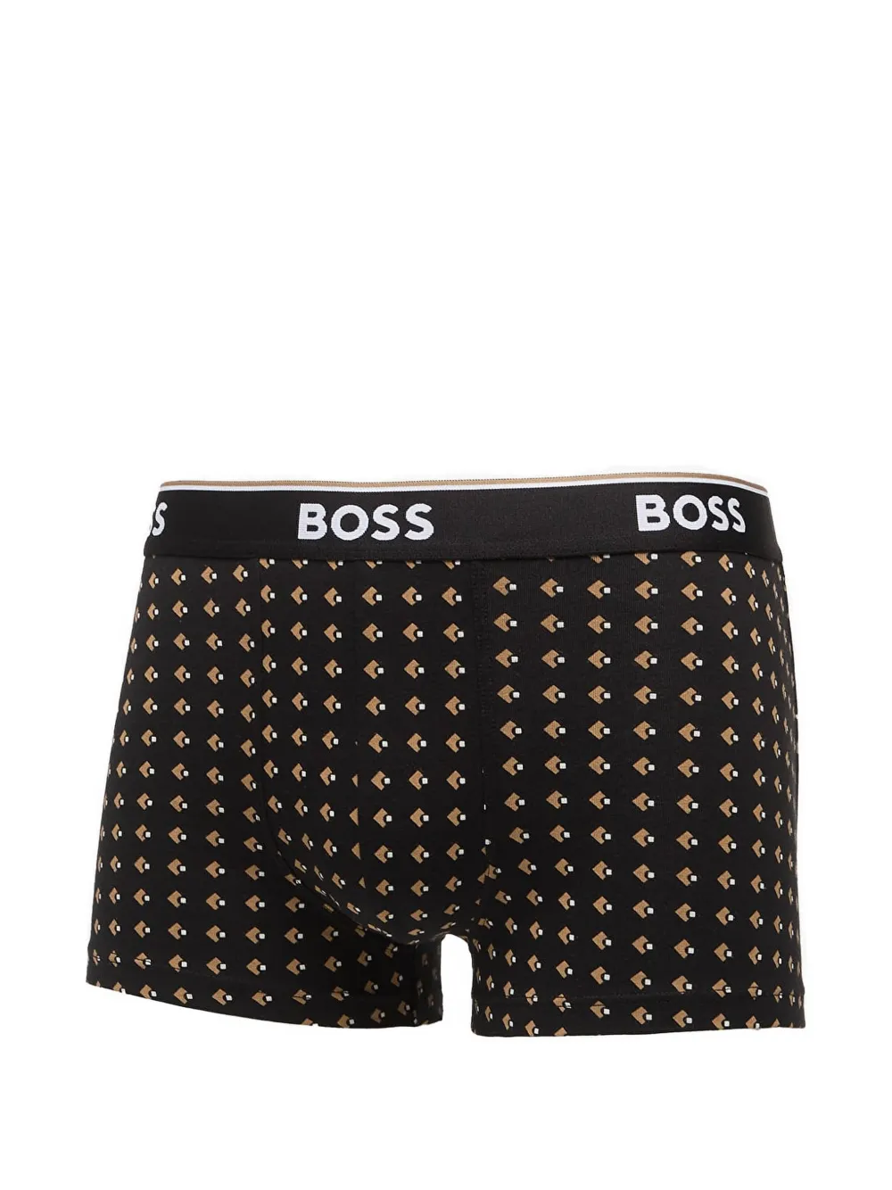 HUGO Drie boxershorts met logo Zwart