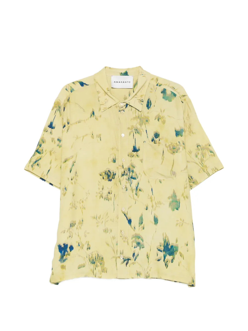 AMARÁNTO floral pocket shirt - Verde