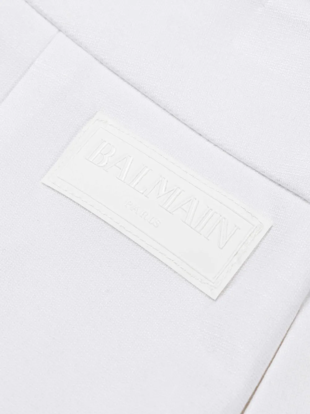 Balmain Kids Shorts verfraaid met knoop Wit