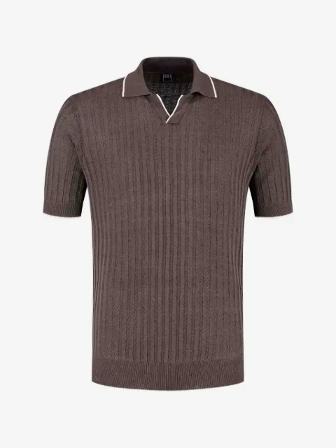 Fedeli t-shirt côtelé à col polo