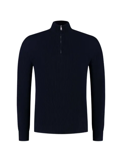 Fedeli half-zip ribbed-knit sweater