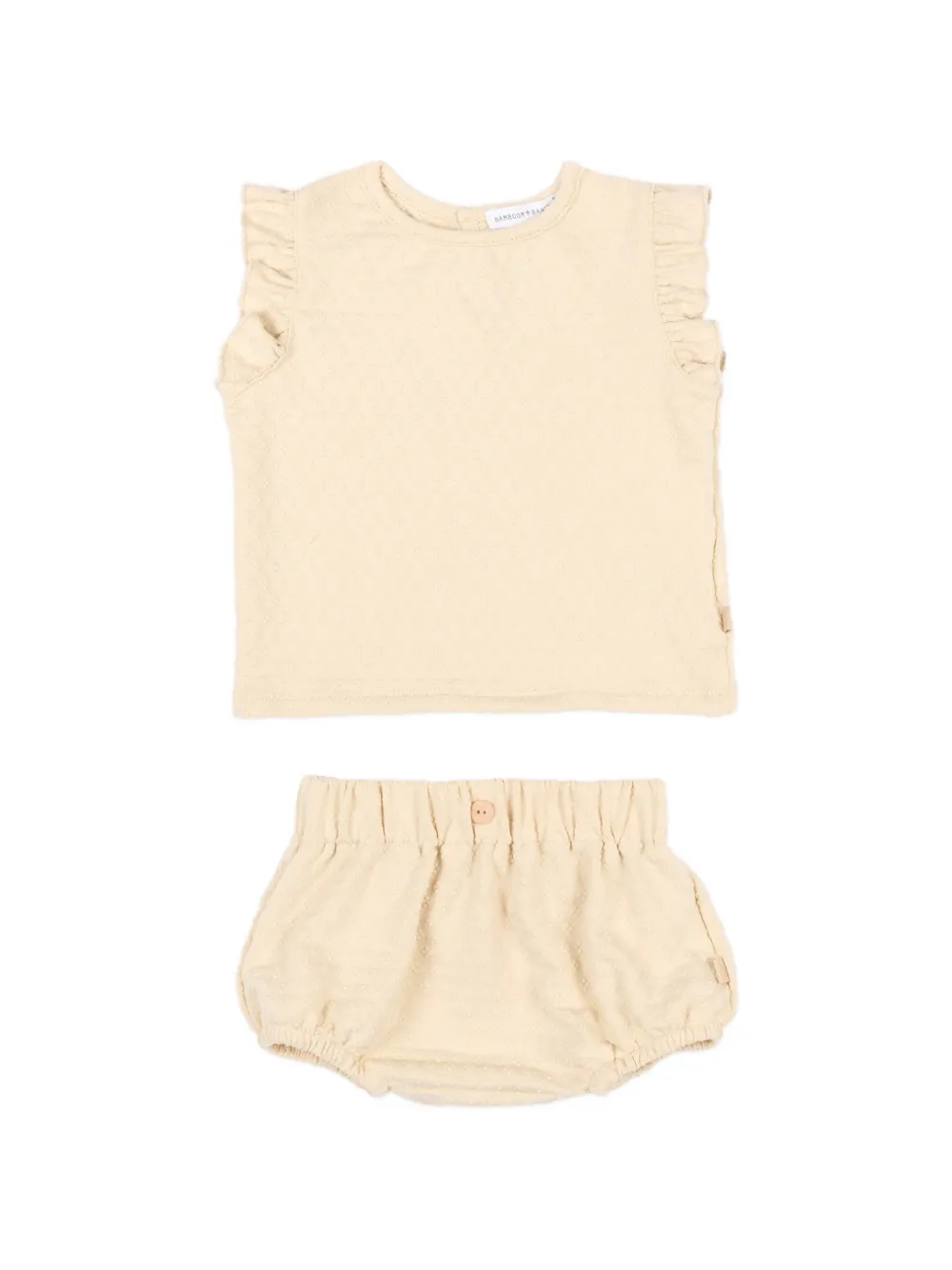 Bamboom ruffled shorts set - Toni neutri