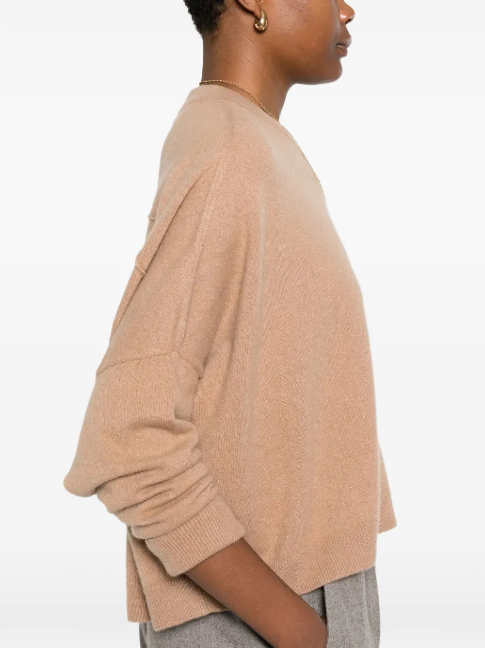 Dusan Trui met hoge hals Beige