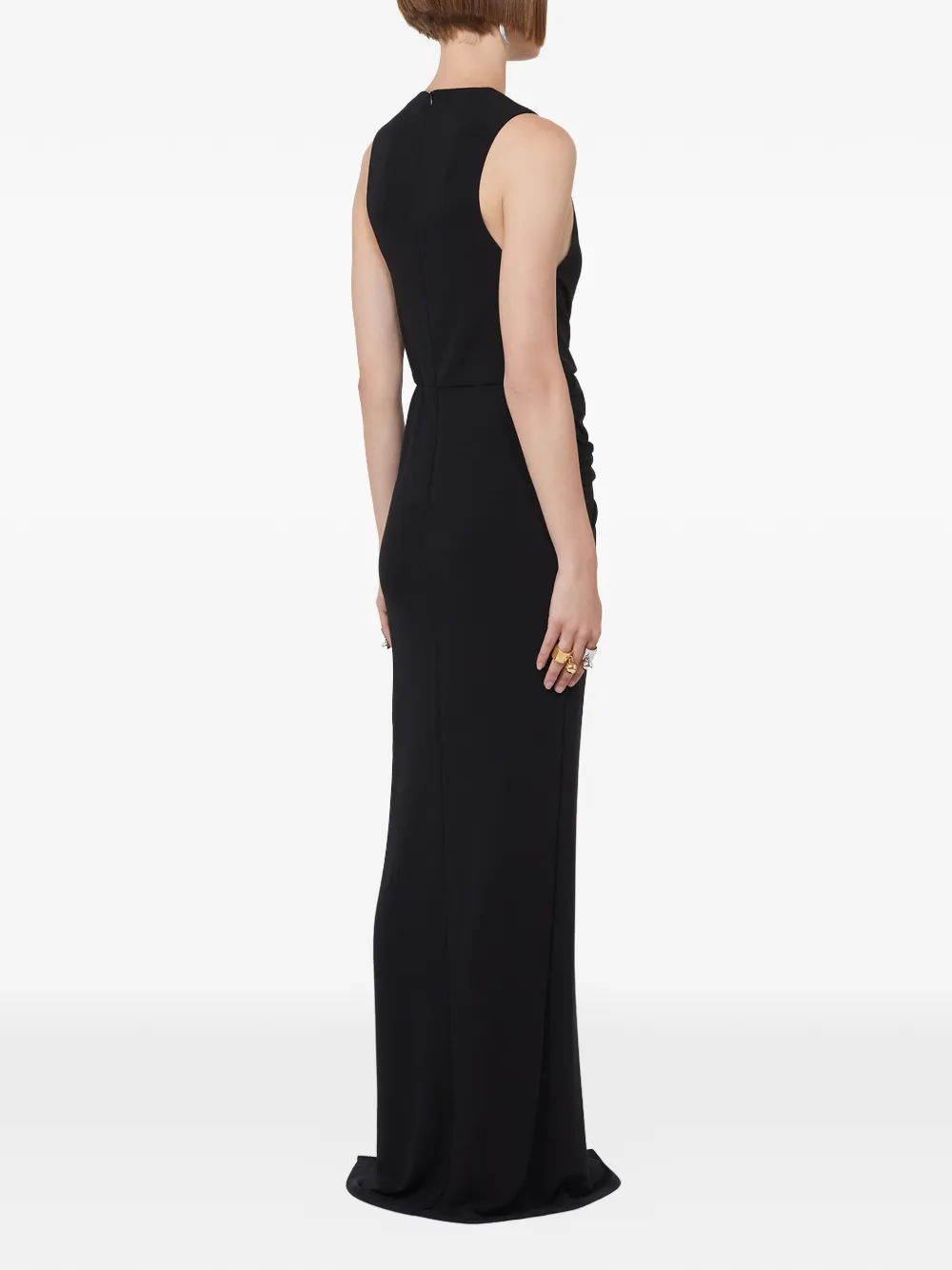 Sportmax Mouwloze maxi-jurk met uitgesneden details Zwart