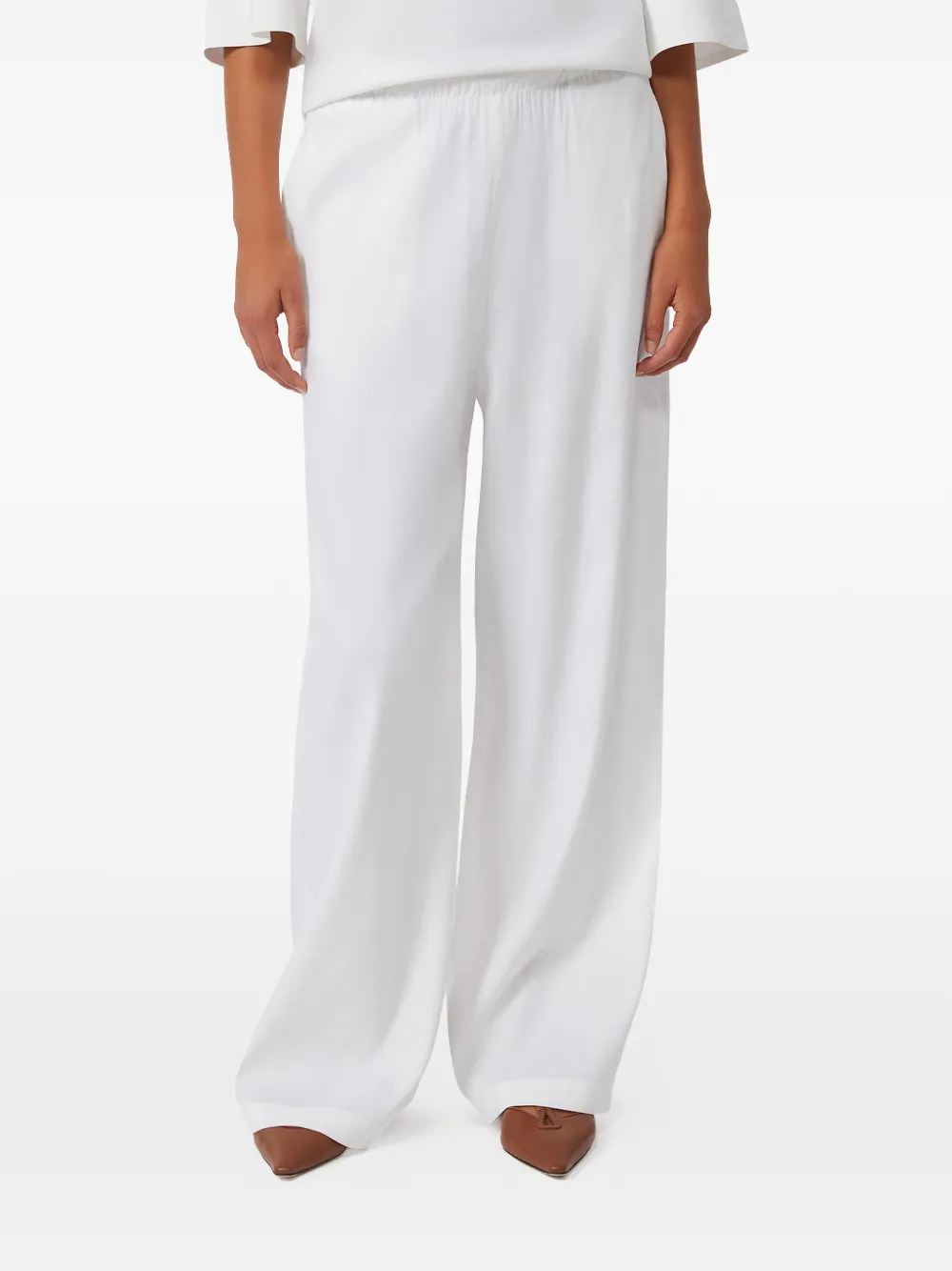 Max Mara Broek met elastische taille Wit