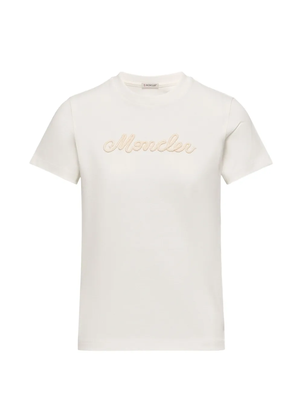 Moncler logo-embroidered T-shirt - Bianco