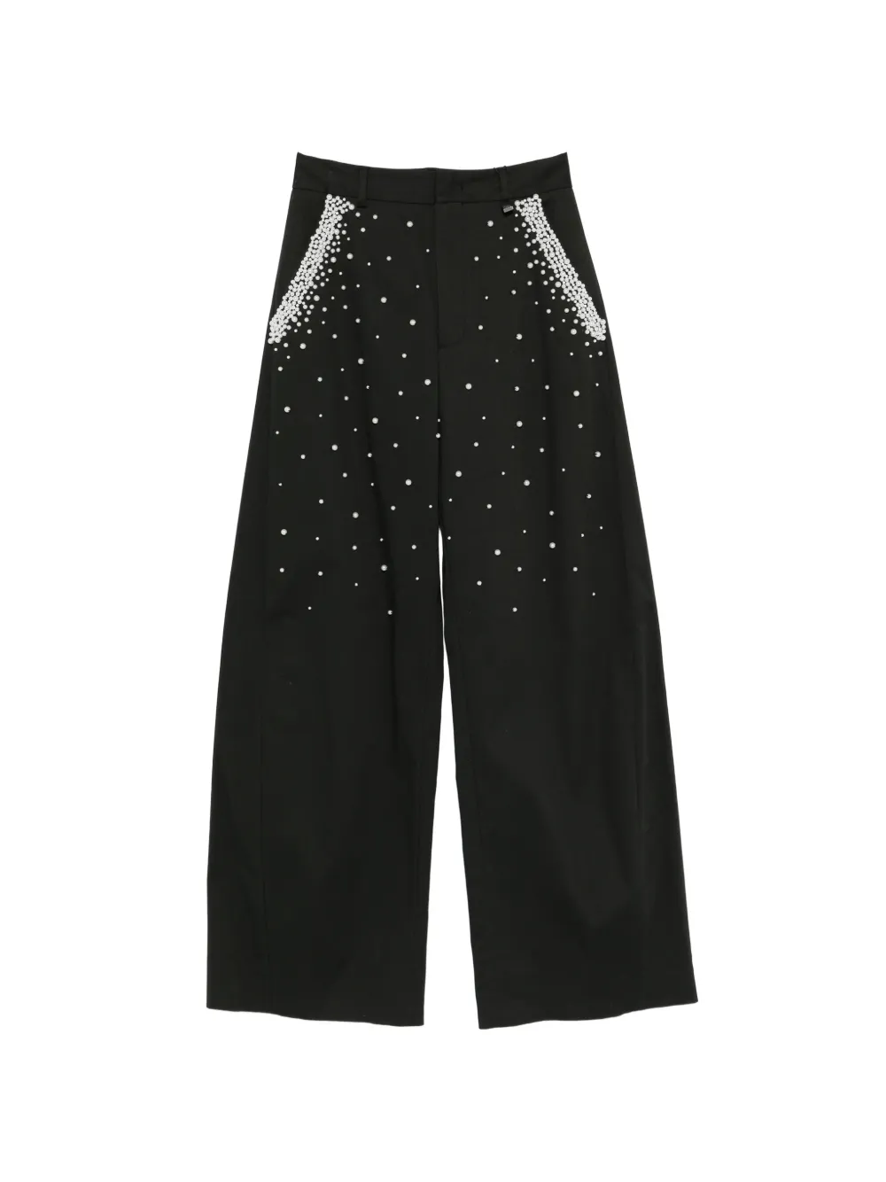 Giuseppe Di Morabito Pearl-embellished Trousers In Black
