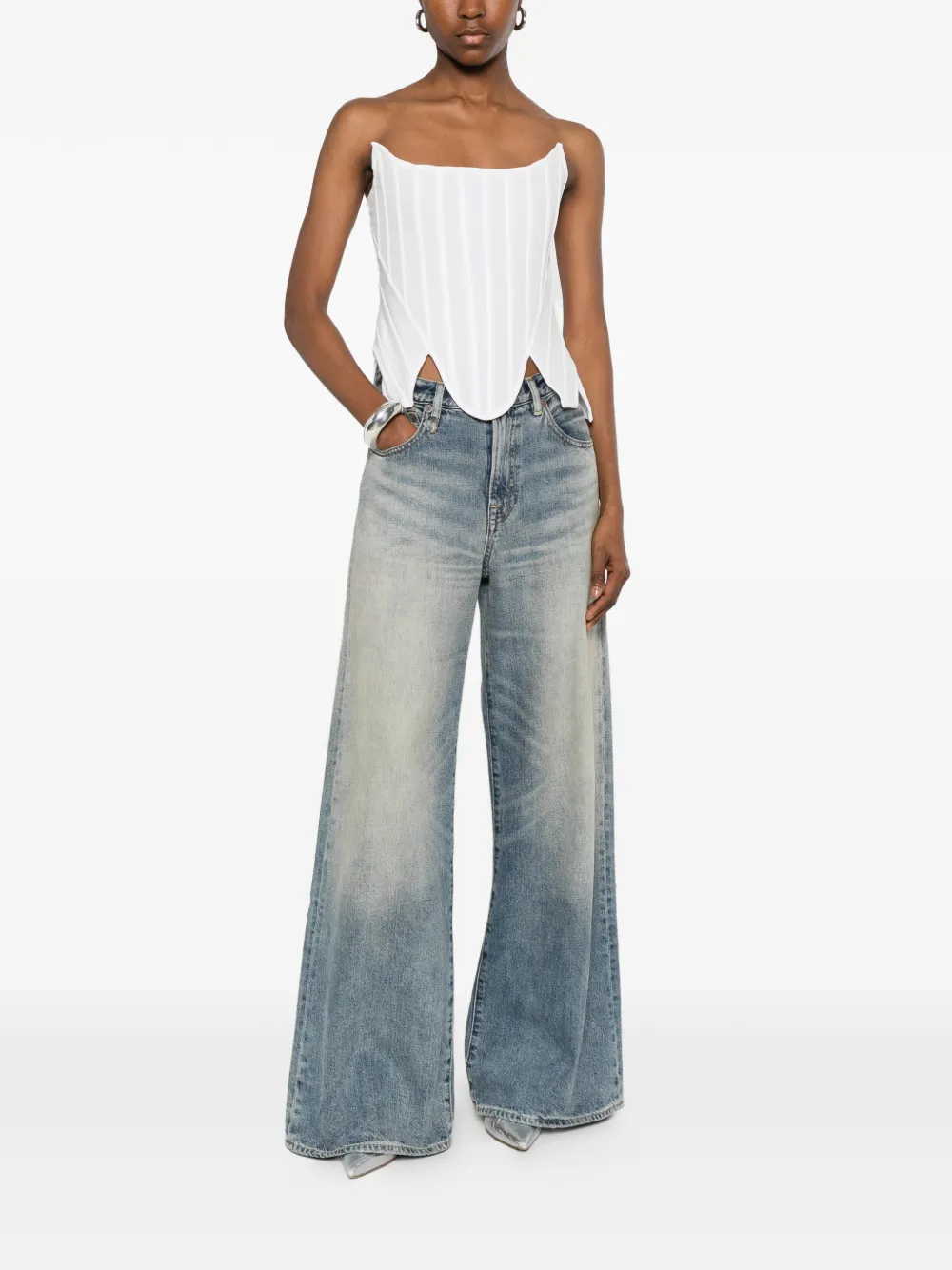 Giuseppe Di Morabito Top met asymmetrische afwerking Wit