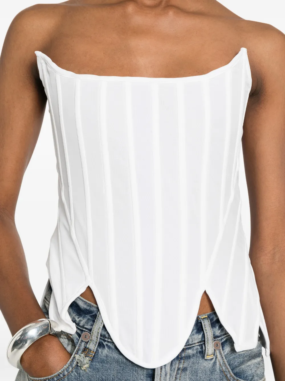 Giuseppe Di Morabito Top met asymmetrische afwerking Wit