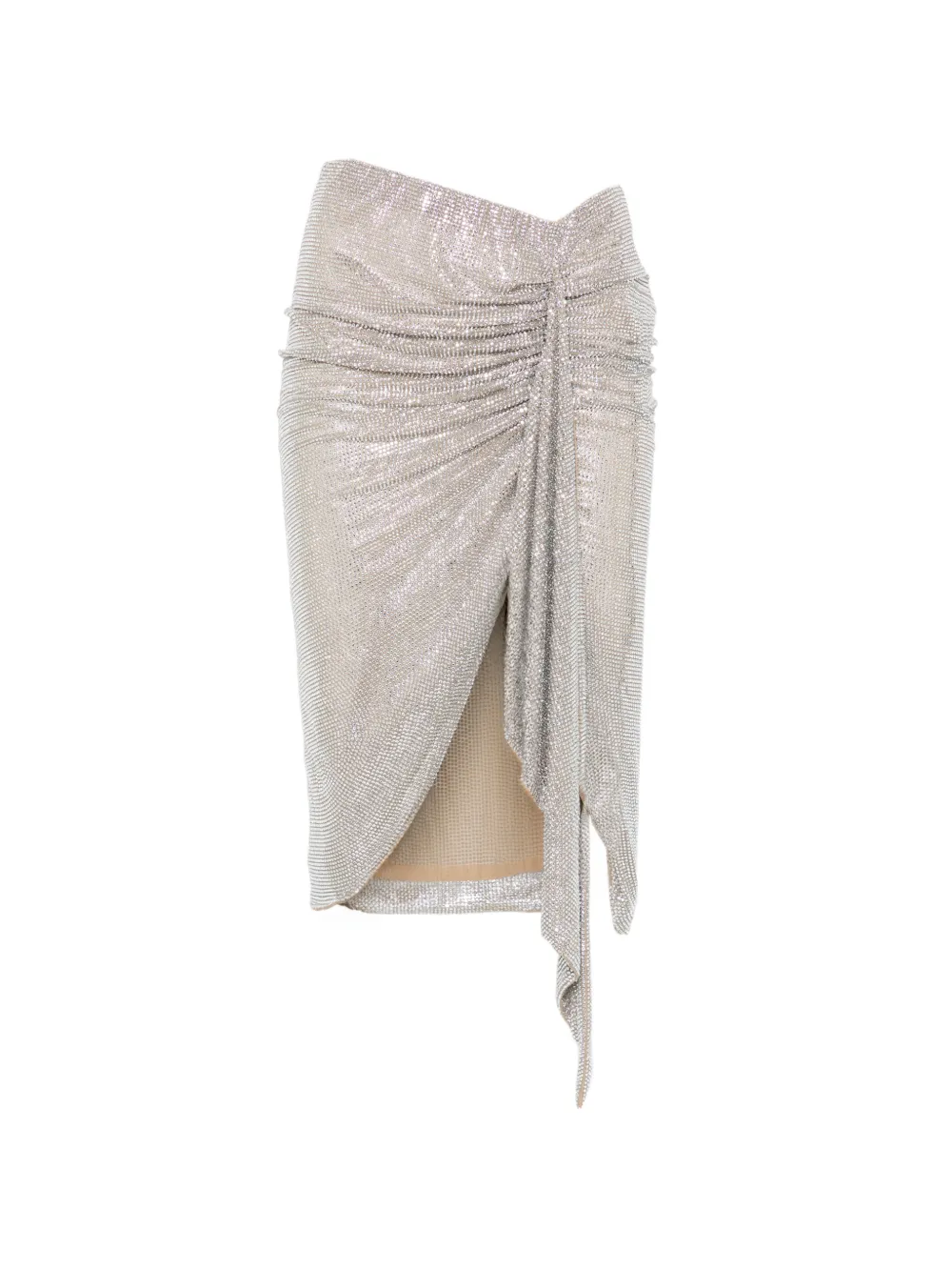 Giuseppe Di Morabito draped slit midi skirt - Argento