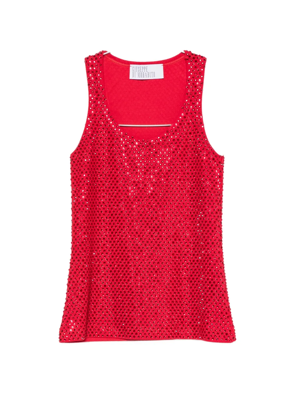 Giuseppe Di Morabito crystal-embellished tank top - Rosso