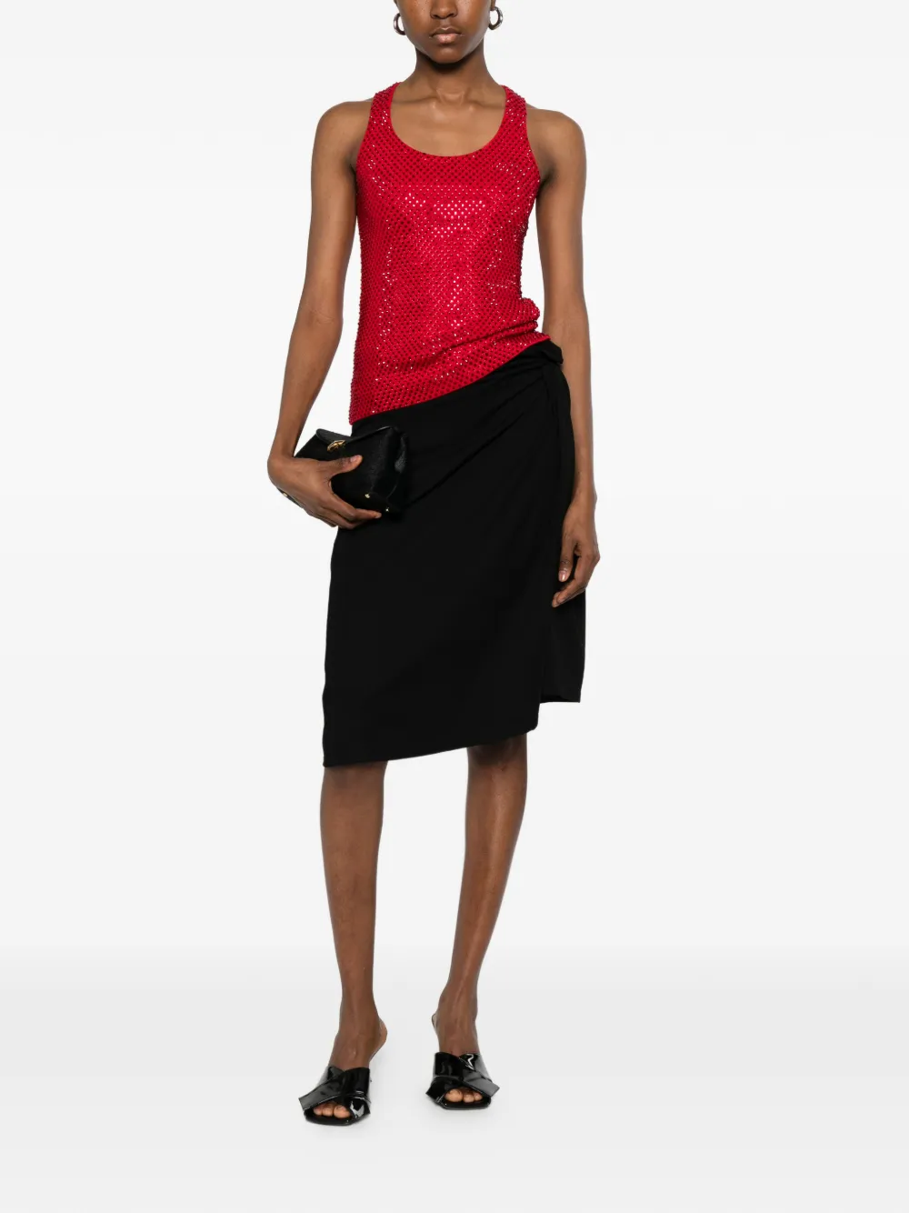 Giuseppe Di Morabito Tanktop verfraaid met kristallen Rood