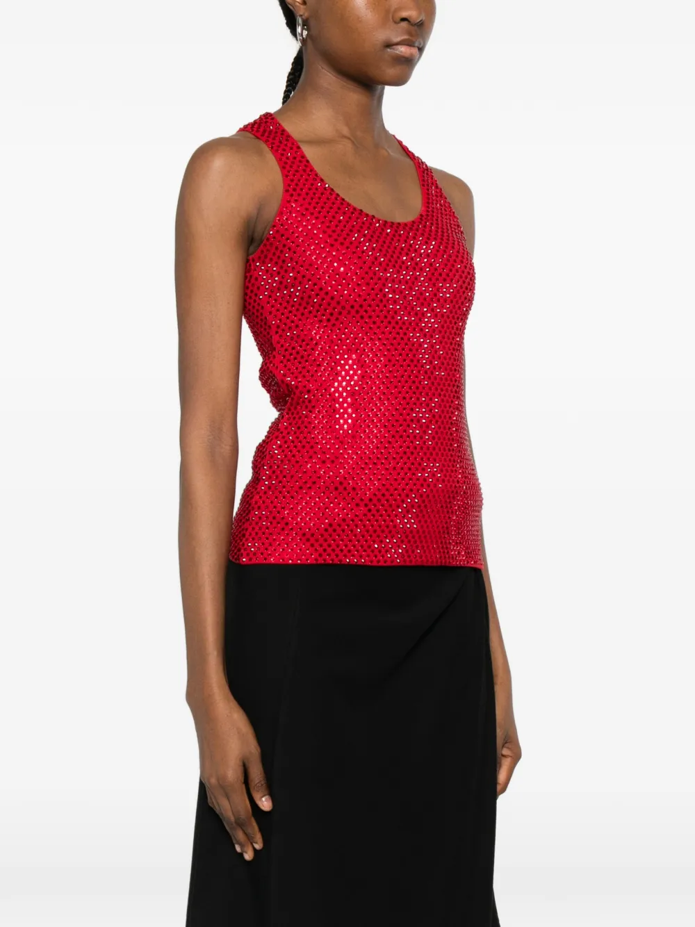 Giuseppe Di Morabito Tanktop verfraaid met kristallen Rood