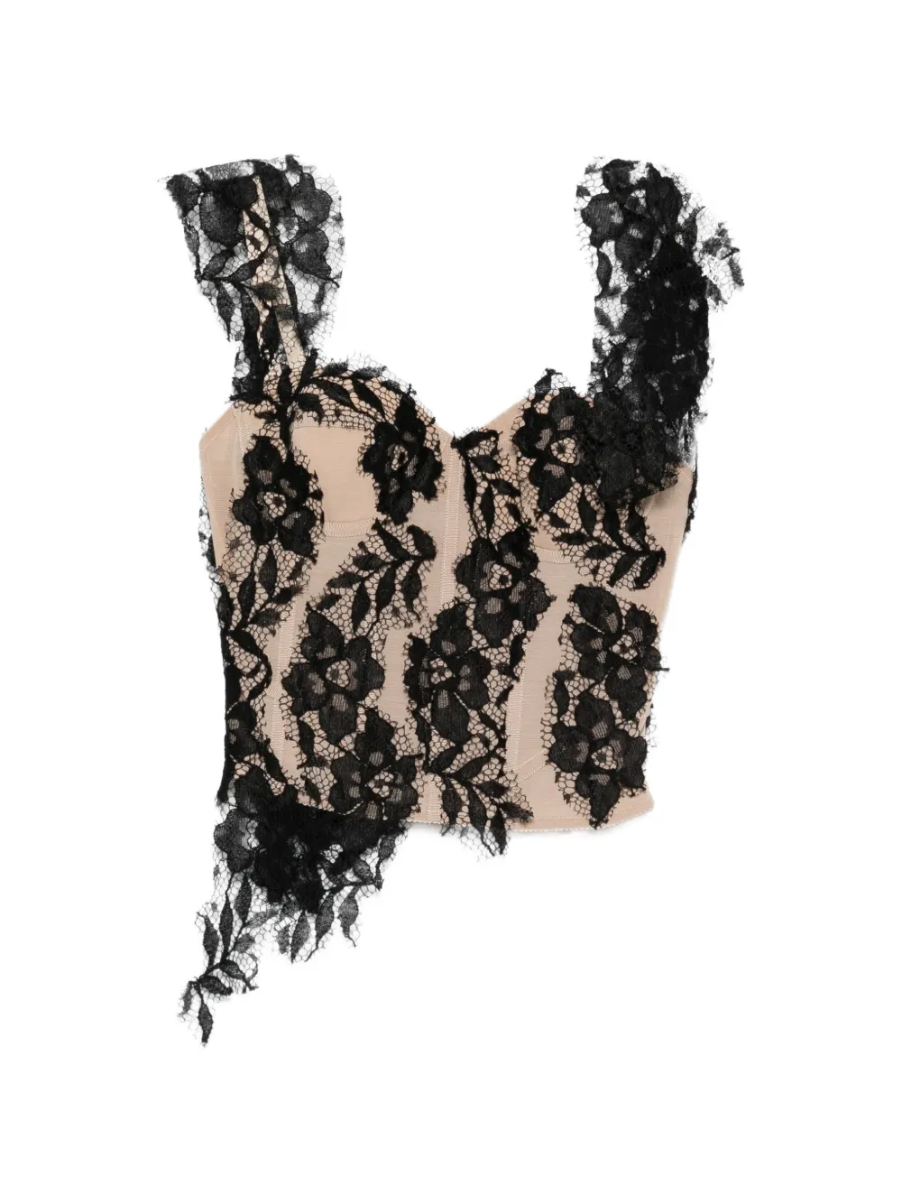 Giuseppe Di Morabito lace floral top - Neutrals