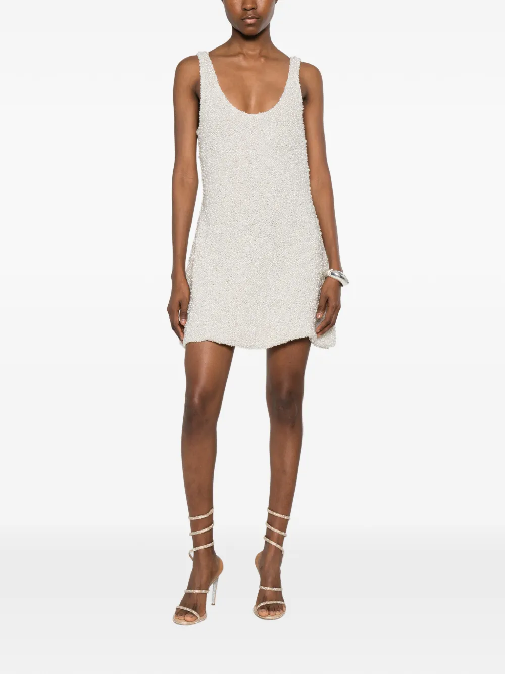 Giuseppe Di Morabito Verfraaide mini-jurk Beige