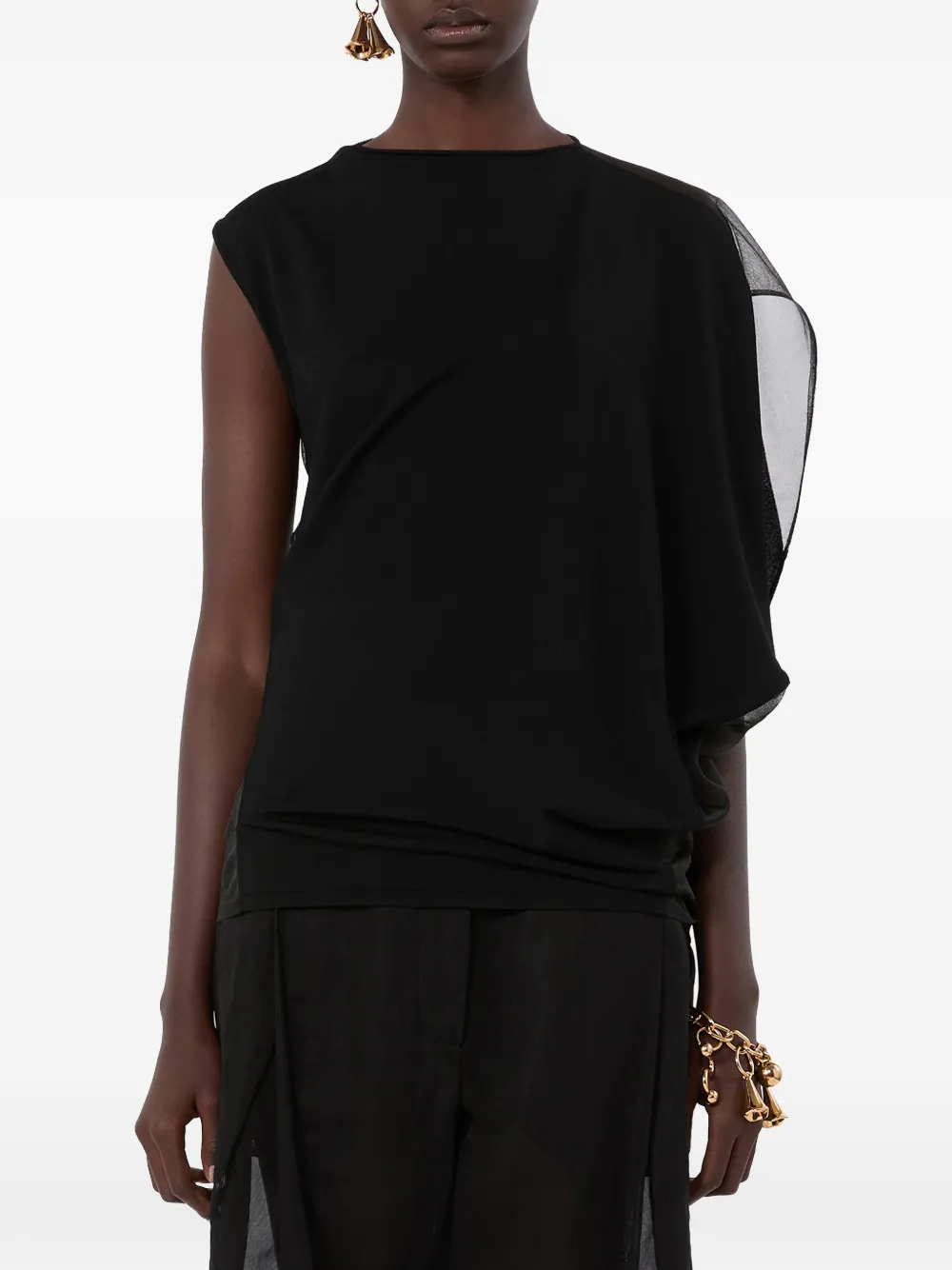 Sportmax Asymmetrische blouse Zwart