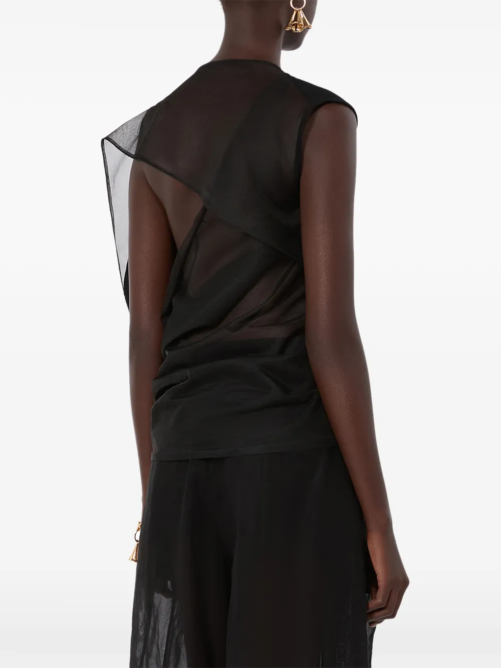 Sportmax Asymmetrische blouse Zwart
