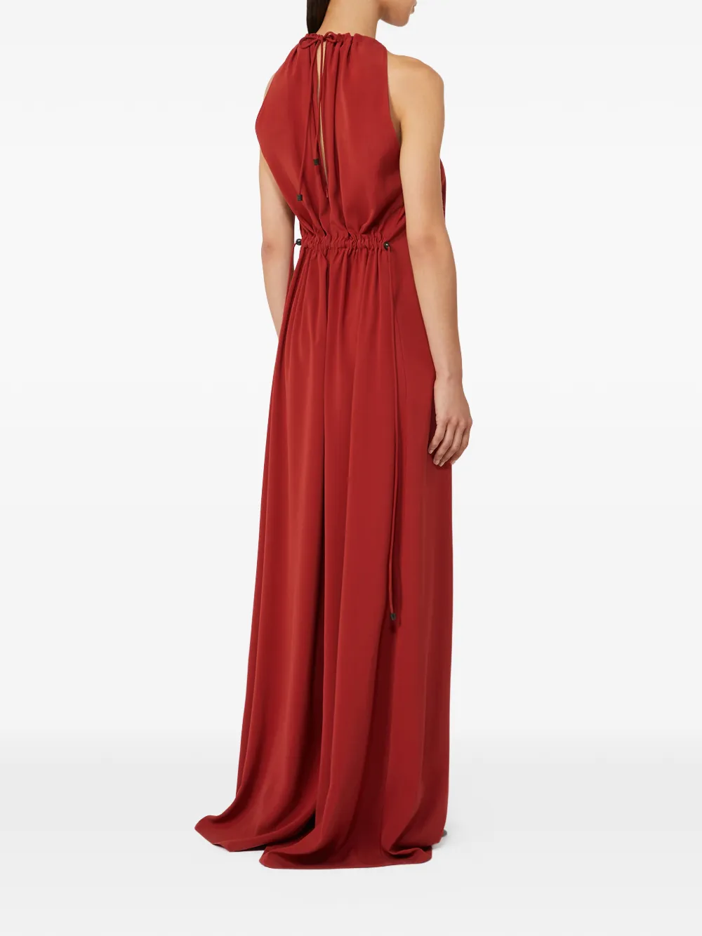  Max Mara Combinaison Flow Envers En Satin - Rouge 